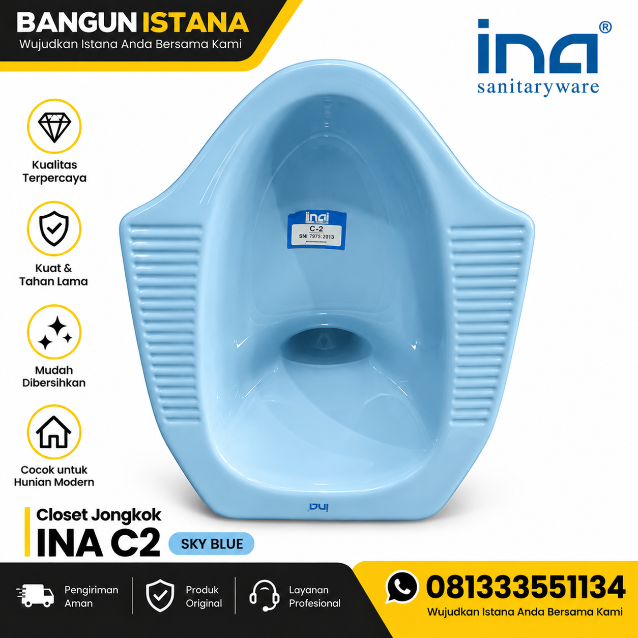 KLOSET JONGKOK INA C2 SKY BLUE